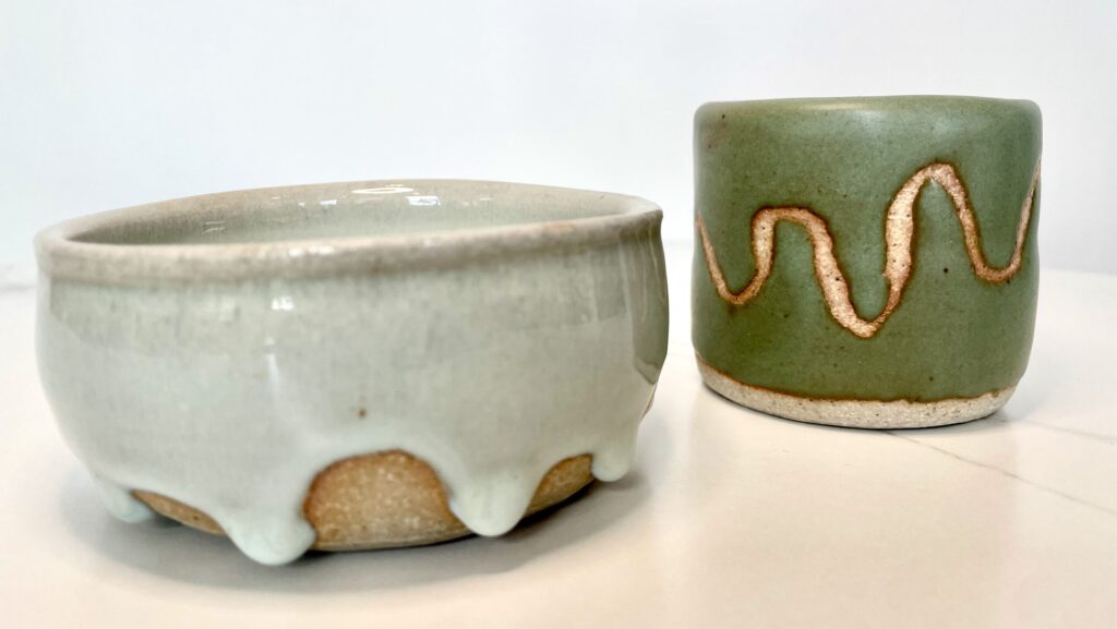 pottery with wax designs