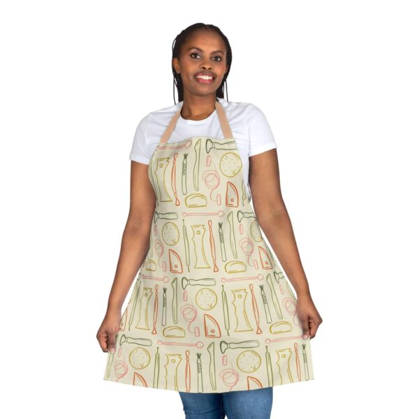 Rib n Wire Printed Pottery Apron - Image 4